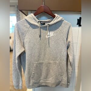 Nike Gray Hoodie Sweatshirt with White Swoosh